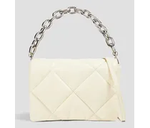 Brynn quilted leather shoulder bag - White
