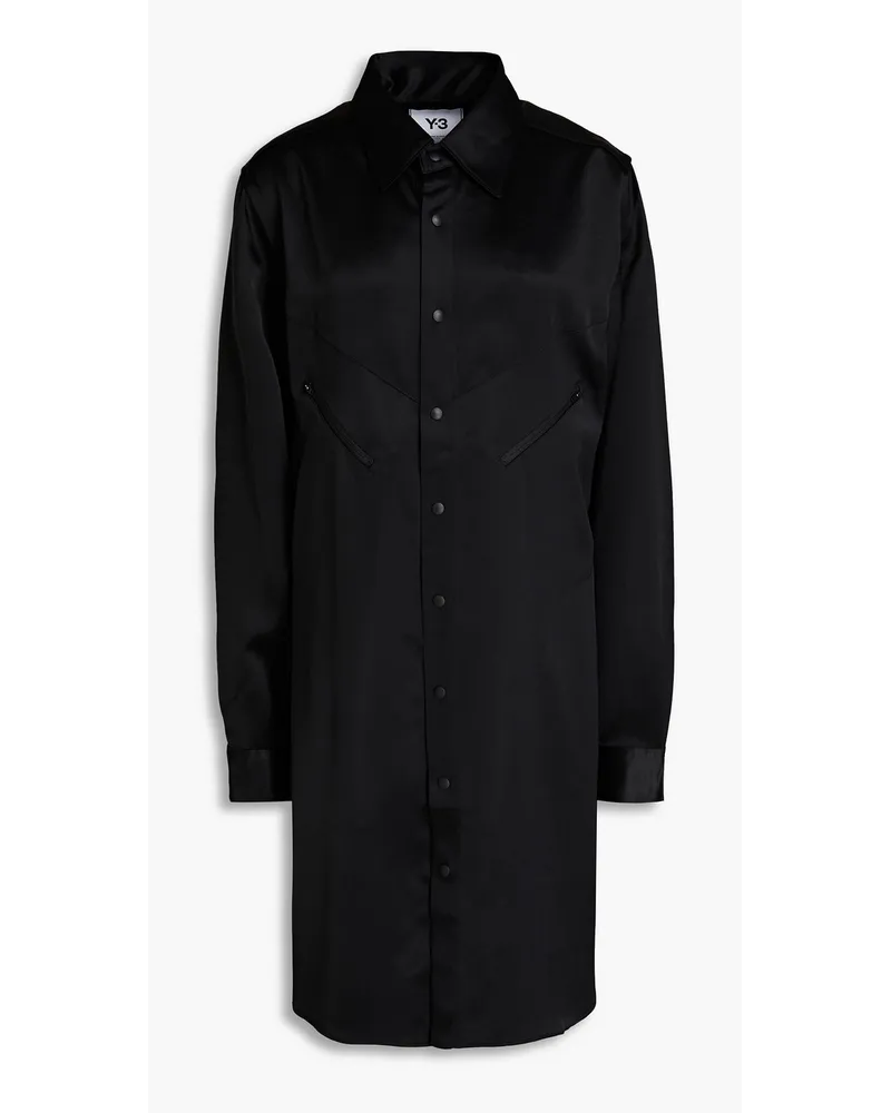 Y-3 Satin shirt dress - Black Black
