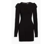 Lola silk chiffon-paneled ponte mini dress - Black