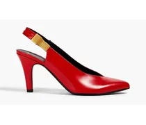 Balmain Leather slingback pumps - Red Red