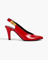 Balmain Leather slingback pumps - Red Red