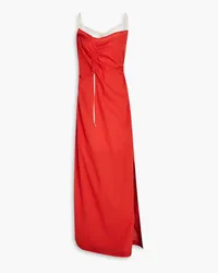 Jacquemus Gaua ruched cotton-gauze maxi dress - Red Red