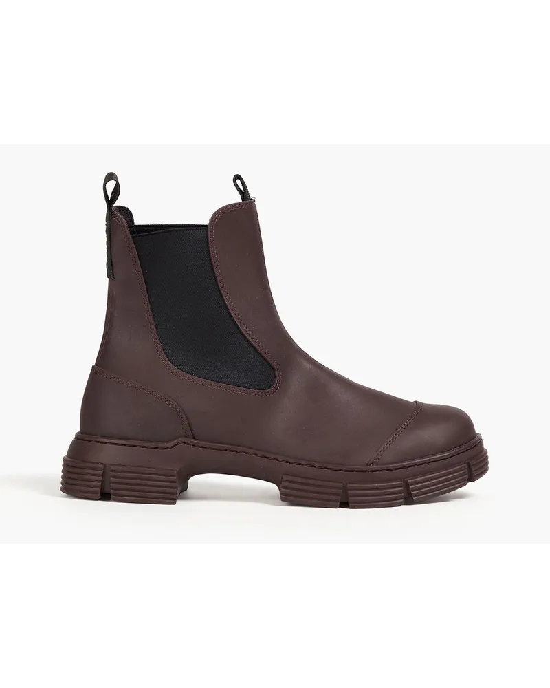 Ganni Rubber Chelsea boots - Burgundy Burgundy