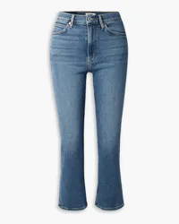 RE/DONE 70s cropped high-rise bootcut jeans - Blue Blue