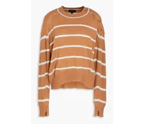 Striped cashmere sweater - Brown