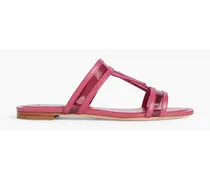 TOD'S Double T leather and PVC sandals - Pink Pink
