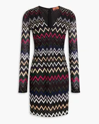 Missoni Metallic crochet-knit mini dress - Black Black