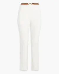 Derek Lam Cotton-blend twill straight-leg pants - White White