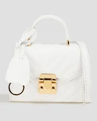 Mark Cross Quilted leather tote - White White