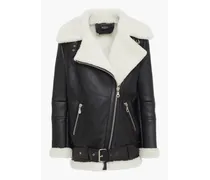 Shearling biker jacket - Black