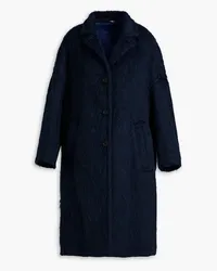 Marni Reversible brushed-felt and quilted ripstop coat - Blue Blue