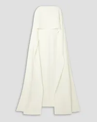 Roksanda Ilincic Elinia cape-effect tie-back cady gown - White White