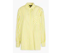 Maxine striped cotton-poplin shirt - Yellow