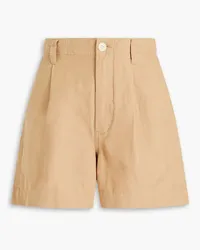 Alex Mill Linen, TENCEL™ and cotton-blend twill shorts - Neutral Neutral