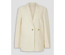 Helmut Lang Asymmetric crepe blazer - White White