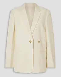 Helmut Lang Asymmetric crepe blazer - White White