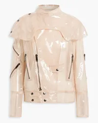 Valentino Garavani Zip-detailed vinyl jacket - Pink Pink