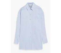 Oversized cotton-twill shirt - Blue
