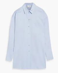 Oscar de la Renta Oversized cotton-twill shirt - Blue Blue