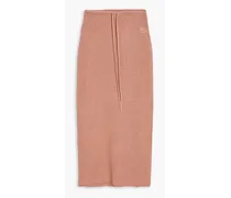 Linen midi skirt - Pink