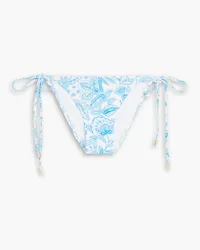 Melissa Odabash Miami printed low-rise bikini briefs - Blue Blue