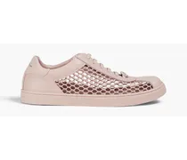 Mesh and leather sneakers - Pink