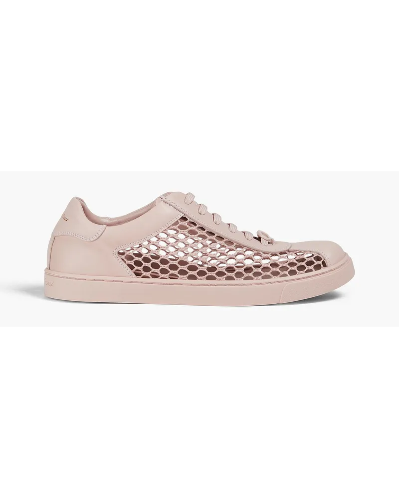 Gianvito Rossi Mesh and leather sneakers - Pink Pink