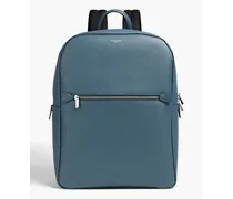 Textured-leather backpack - Blue - OneSize