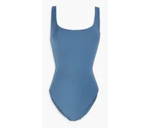 Rachel stretch-piquè swimsuit - Blue