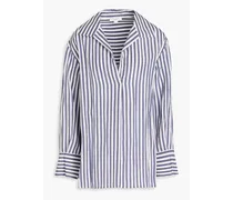 Striped Tencel-blend shirt - Blue