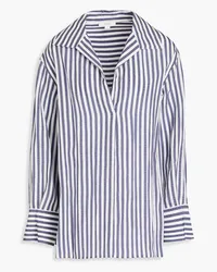 Vince Striped Tencel-blend shirt - Blue Blue