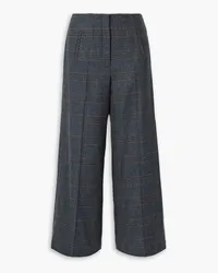 Veronica Beard Dova Prince of Wales checked wool straight-leg pants - Blue Blue