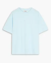 Sandro Appliquéd cotton-jersey T-shirt - Blue Blue