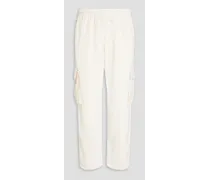 Shell drawstring cargo pants - White