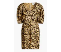 Zola tiger-print woven mini dress - Animal print
