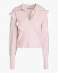 Autumn Cashmere Ruffled ribbed cashmere sweater - Pink Pink