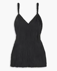 Totême Twisted crinkled-silk camisole - Black Black