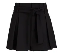 Pleated cady shorts - Black