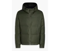Quilted shell hooded jacket - Green