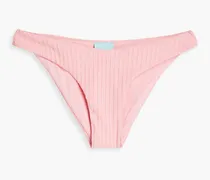 Ribbed low-rise bikini briefs - Pink