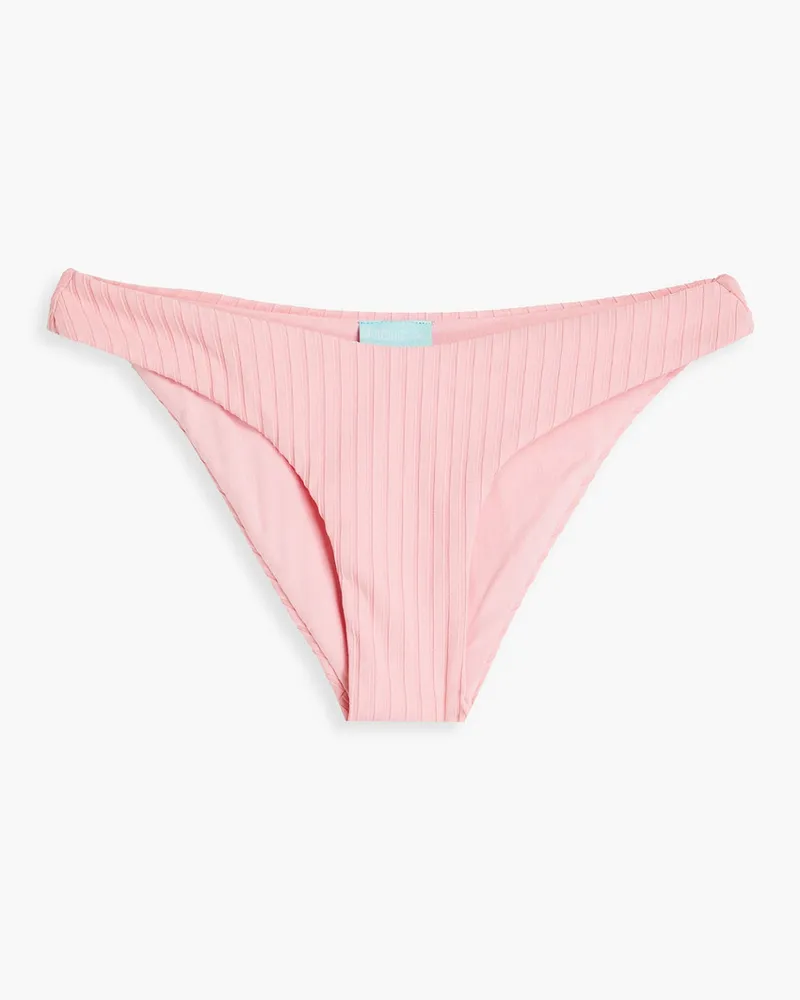 Ribbed low-rise bikini briefs - Pink