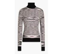 Space-dyed wool turtleneck sweater - Black
