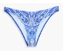 Separates paisley-print low-rise bikini briefs - Blue