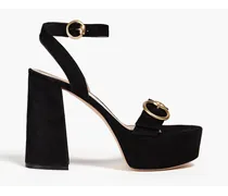 Zandra buckled suede sandals - Black