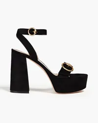 Gianvito Rossi Zandra buckled suede sandals - Black Black