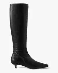 Totême The Slim leather and suede knee boots - Black Black