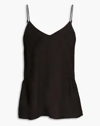 120% Lino Gathered linen camisole - Black Black