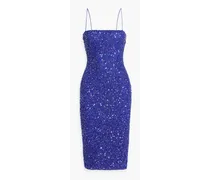 Prim embellished tulle dress - Blue