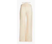 Sidfa cutout linen-gauze wide-leg pants - Orange
