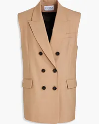 Claudie Pierlot Double-breasted wool-blend twill vest - Neutral Neutral